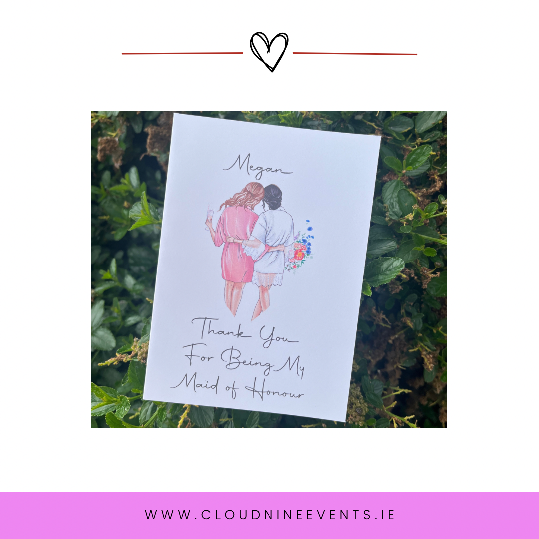 Maid of Honour Card