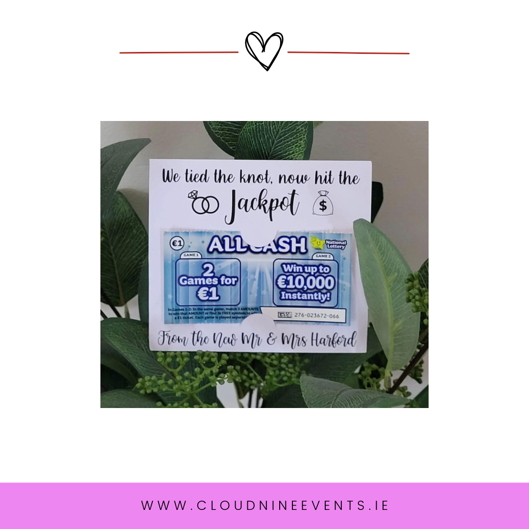 Wedding Favours - Scratch Card Holders - We Tied The Knot
