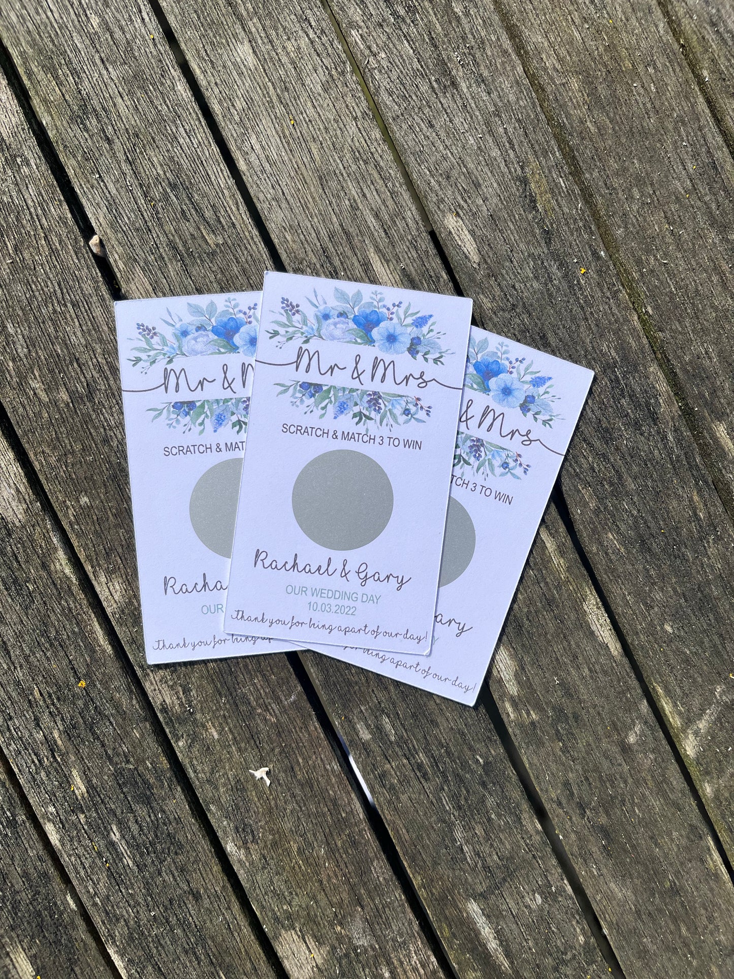Scratch To Reveal - Blue Floral